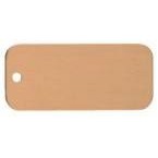 1 1/8" x 2.5" Brass Rectangle Key Tag