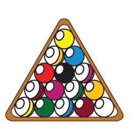 Pool Ball Rack Magnet w/ Full Magnetic Back (10 Square Inch)