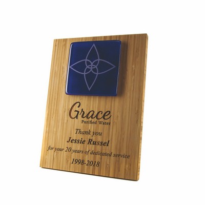 Eco Conscious Glass Tile Award Plaque (8"x10")