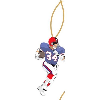 Football Player Promotional Ornament w/ Black Back (10 Square Inch)