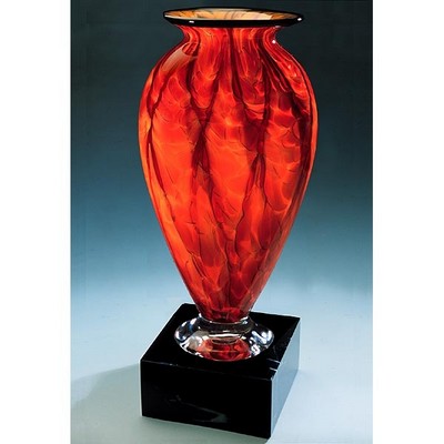 Diamond Blaze Mercury Vase w/ Marble Base (6.5"x13.5")