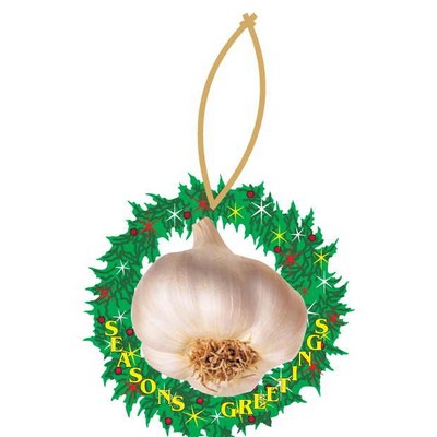 Garlic Executive Wreath Ornament w/ Mirrored Back (2 Square Inch)