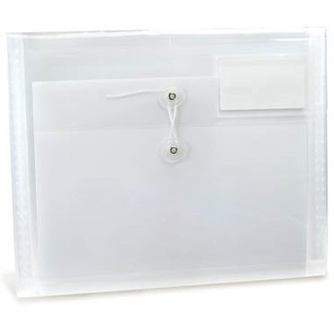 Translucent Expandable File Envelope w/ String Closure