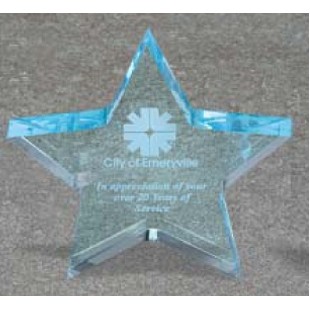 Blue Acrylic Star Award