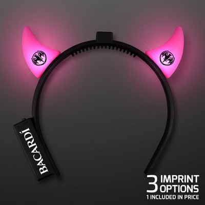 Pink Devil Horns with LEDs - PRINTED