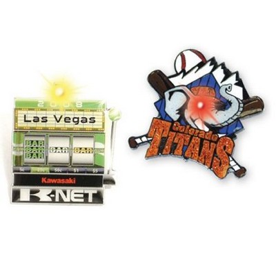 1 1/2" Printed Iron Blinking Lapel Pin