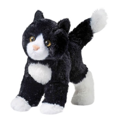 Snippy Black/White Cat Stuffed Animal