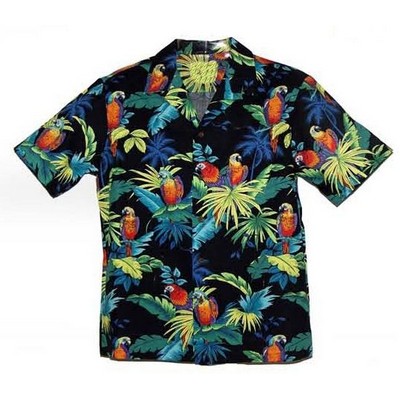 Hawaiian Shirt (DEEP INVENTORY)- 100% Cotton Poplin Tropical Print w/ Coconut Buttons (S-4XL)