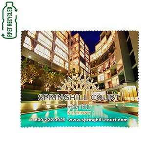 5"x 5" "The Chamarel" Recycled RPET Full Color Import Air Ship Microfiber Cloth & Screen