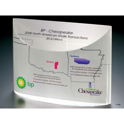 Lucite Half Standing Frosted Award