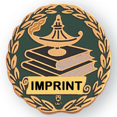 1" Lamp of Learning Scholastic Lapel Pin