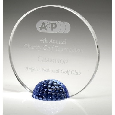 Large Optical Crystal Golf Halo Award