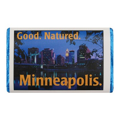 1.12 Oz. Custom Photo Chocolate Wrapped Bar w/Sleeve