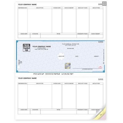 High Security Laser Accounts Payable Checks w/ Stub (3 Part)