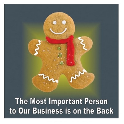 Gingerbread Man Square Photo Hand Mirror (2½" Diameter)