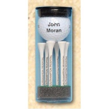 "Titleist" TRU FEEL Golf Ball Tube w/ 1 Golf Ball & Six 3 1/4" Tees