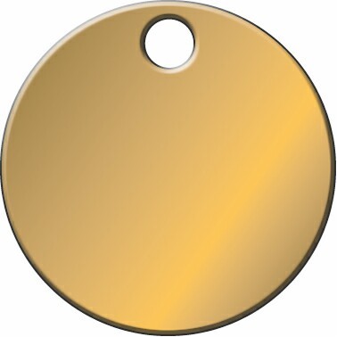 Stock Metal Blank Tags Brass (1 1/2" dia.)