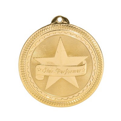 2" Star Performer Stock BriteLaser Medal