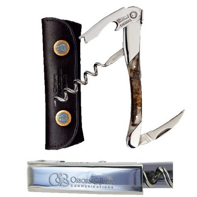 Chateau Laguiole® Waiter's Corkscrew w/Ram Horn Brown Handle