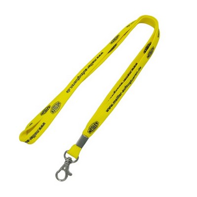 1/2" Yellow Tubular Lanyard (12 Mil)