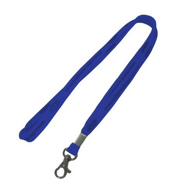 5/8" Navy Blue Tubular Lanyard (15 Mil)
