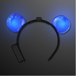 Blue Light Up LED Mouse Ears - BLANK