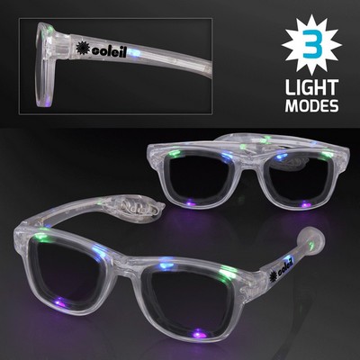 Flashing Multicolor Sunglasses - PRINTED