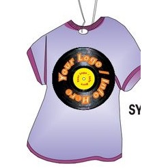 33 RPM LP/Album T-Shirt Zipper Pull w/ Metal Clip (1.5")