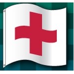 Red Cross Race Track Flag (3'x3')