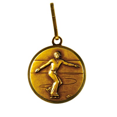 Zipper Pull with 1" Event- Figure Skating Male