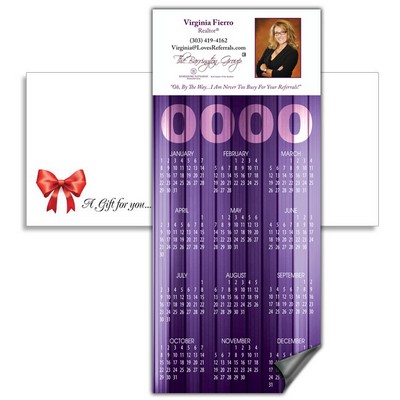 Magnetic Calendar with Envelope - Grape