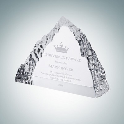 Peak Iceberg Molten Glass Award Plaque (Medium)