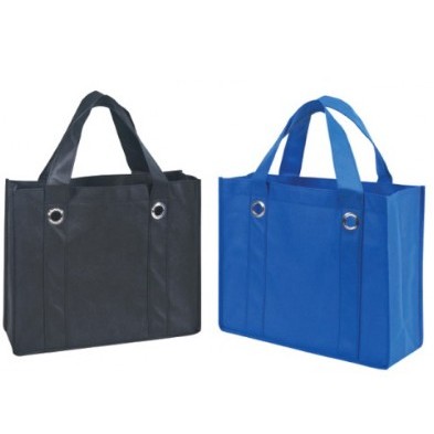 Non-Woven Tote Bag w/Fabric Covered Bottom