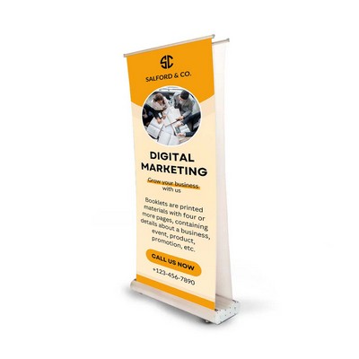 Double Sided Retractable Banner Stand Package 2.5' x 6.5'