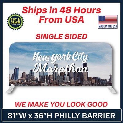Philly Barrier Display Kit - Single Sided - Made in the USA