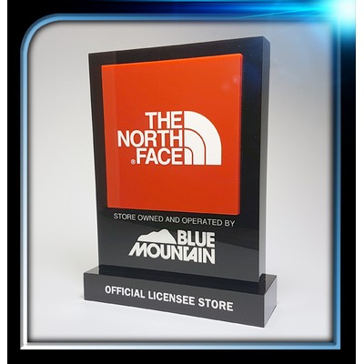 Custom Acrylic Award w/Black Base (7"x5 1/2"x1" with Base)