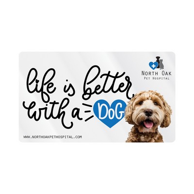 Rectangle Sticker | Round Corners | 2 3/4" x 4 3/4" | Clear Static | Static Back | Digital