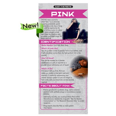 Pink Just the Facts Rack Card