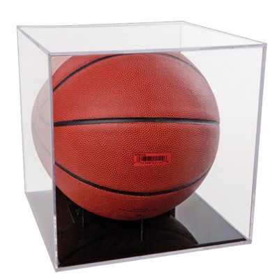 Basketball/Soccer BallQube Display Case w/Holder