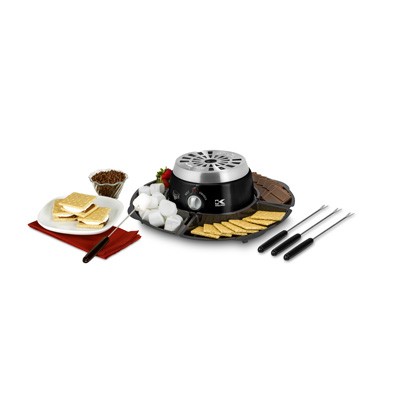 Black 2-In-1 S'mores Maker And Chocolate Melter