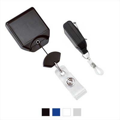 Badge Reel with Swivel Belt Clip