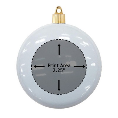 3 1/4" Shatterproof Round Ornaments with Pad Print