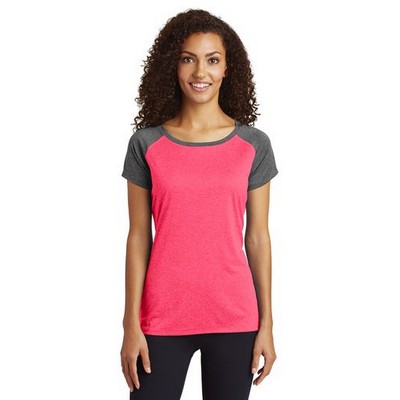 Sport-Tek ® Women's Heather-On-Heather Contender ™ Scoop Neck Tee.