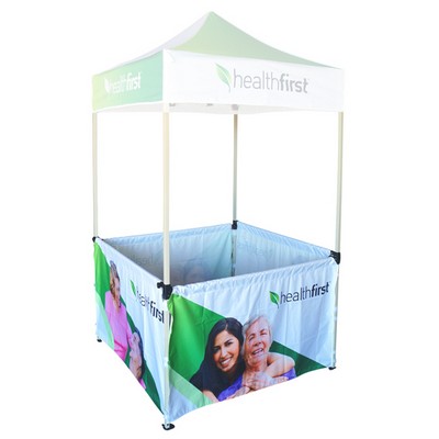 Pop Up Canopy Side Skirt (5'x3') w/ SS Sublimation & Rail