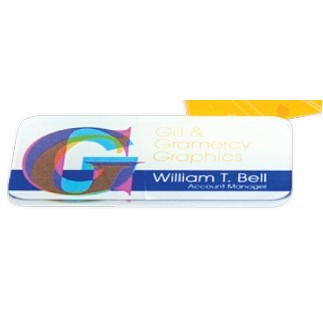 Full Color Clear Acrylic Badges (1"x3")