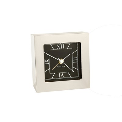 Nickel Chelsea® Clock Square Alarm Clock