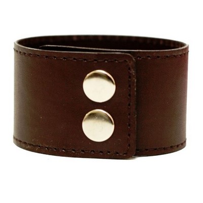 Ashlin® Designer Dorset Expresso Brown Vegan Leather Bracelet Cuff