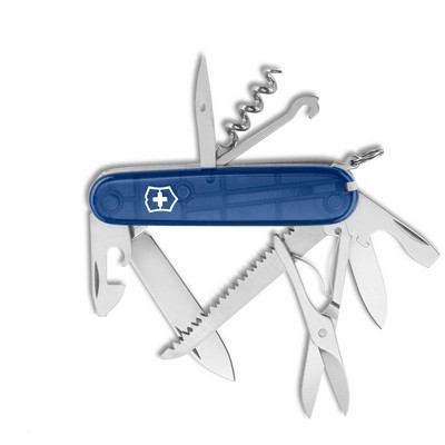 Swiss Army® Translucent Sapphire Blue Huntsman Knife