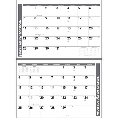 RWD 2027 Calendar Pad Black/Gray