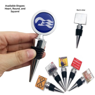 Metal Savor Wine Bottle Stopper - Full Color Top